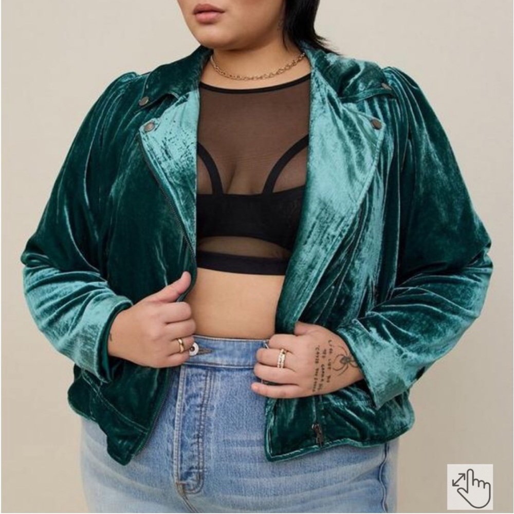 Torrid Moto velvet jacket